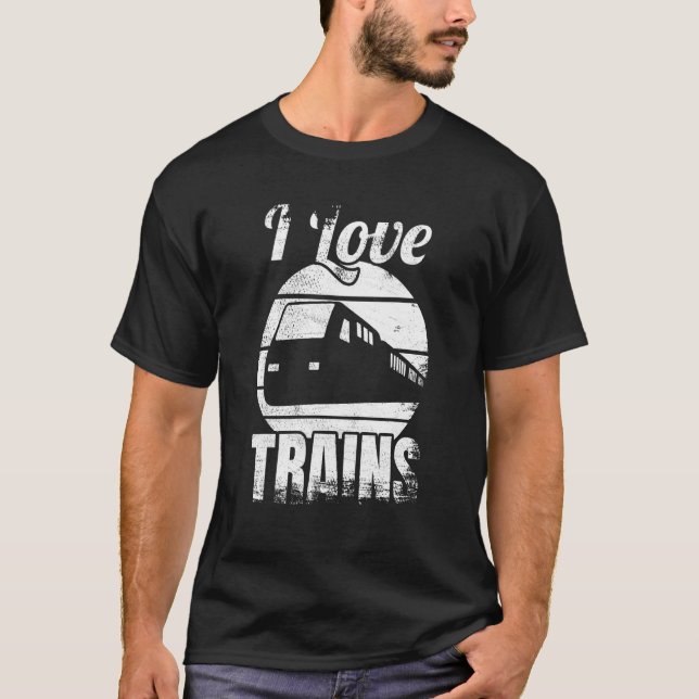 I Love Trains Railway T-Shirt (Front)