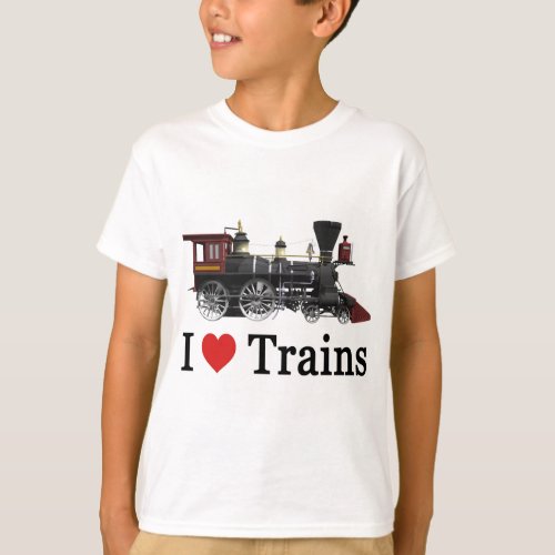 I Love Trains T_Shirt