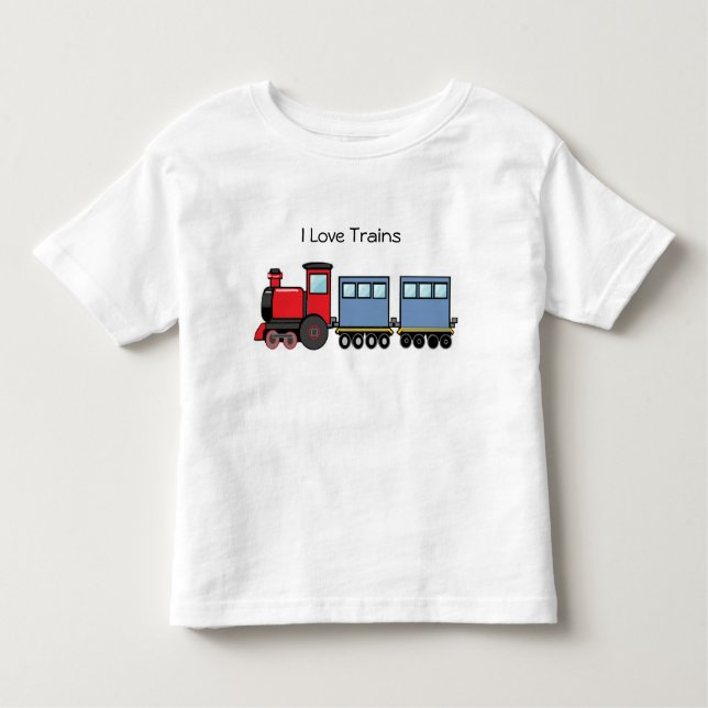 I Love Trains Toddler T-shirt (Front)