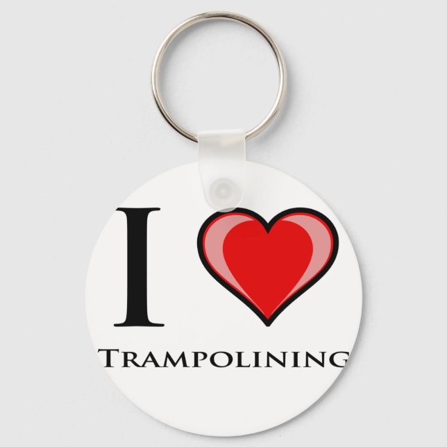 I Love Trampolining Keychain (Front)