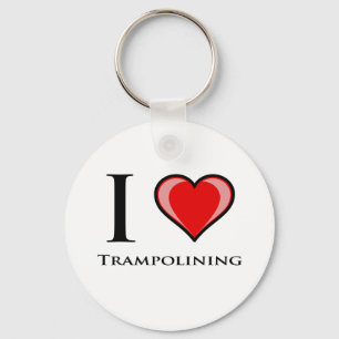 I Love Trampolining Keychain