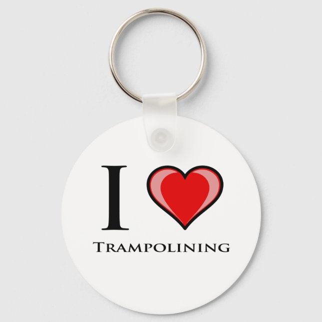 I Love Trampolining Keychain (Front)