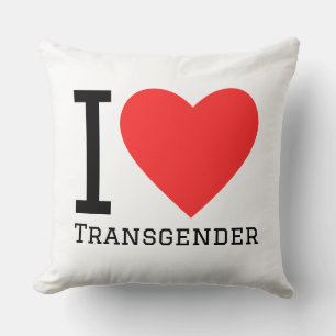 I love transgender throw pillow