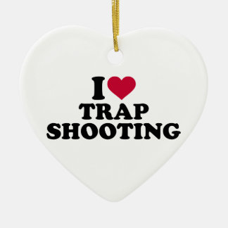 I love trap shooting ceramic ornament