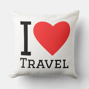 I love travel throw pillow