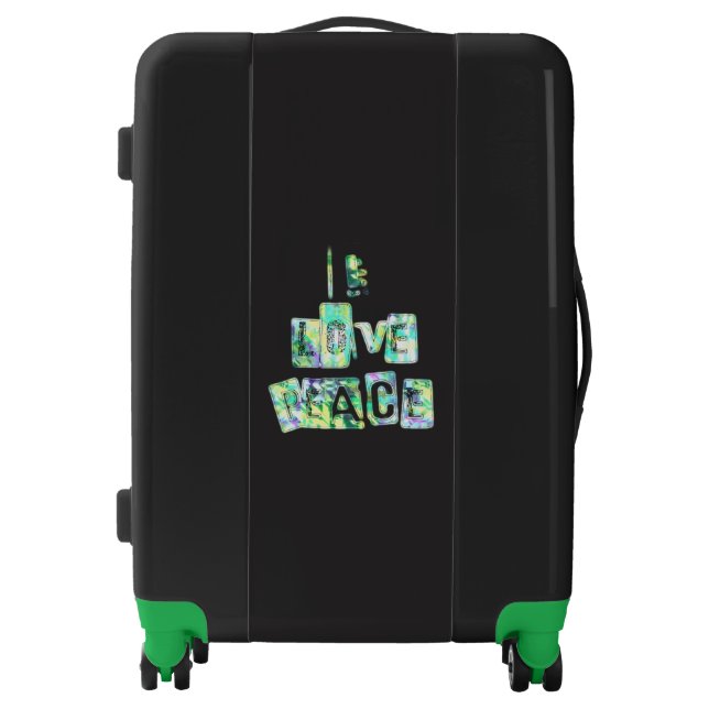 I Love Travelling in Peace Luggage (Front)