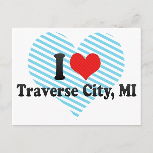 I Love Traverse City MI Postcard
