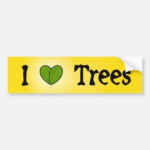 I Love Trees Bumper Sticker