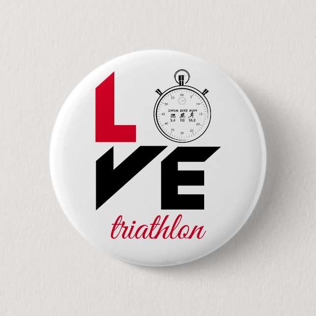 I love triathlon button (Front)