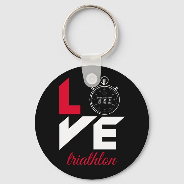 I love triathlon keychain (Front)