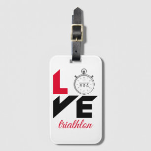 I love triathlon luggage tag