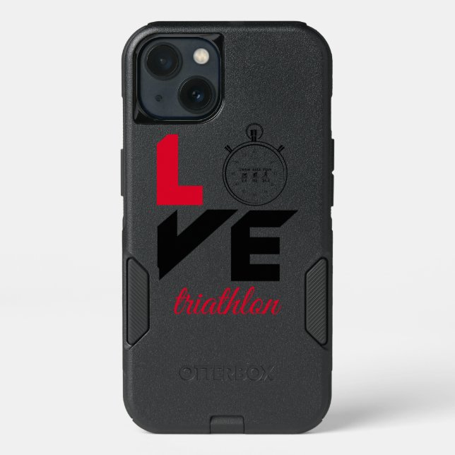 I love triathlon otterbox iPhone case (Back)