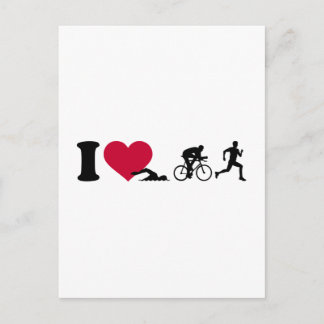 I love triathlon postcard