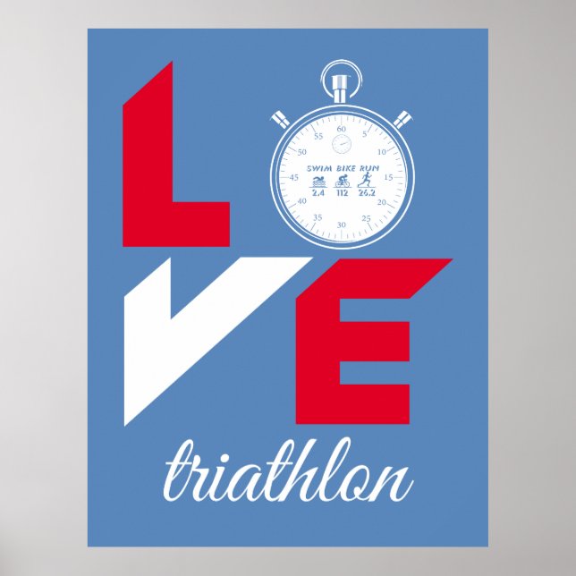 I love triathlon poster (Front)