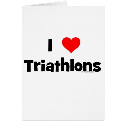 I Love Triathlons Cards (Front)