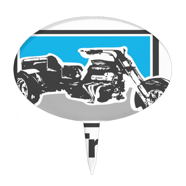 I love trikes - Motorcycles Cake Topper (Front)