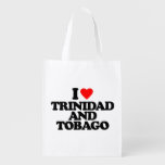 I Love Trinidad And Tobago Reusable Grocery Bag at Zazzle