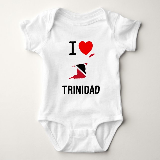 I LOVE TRINIDAD & TOBAGO BABY BODYSUIT (Front)