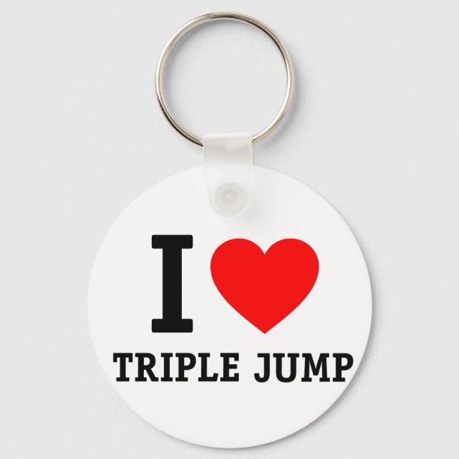 I Love Triple Jump Keychain (Front)