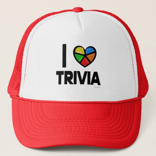 I Love Trivia Fun Epic Game Night Design Trucker Hat