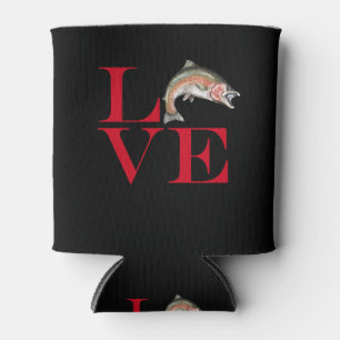 I Love Trout Can Cooler