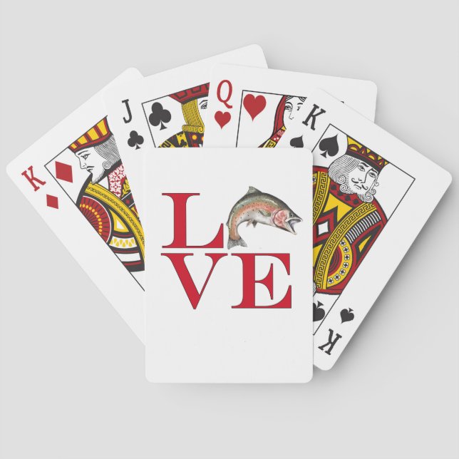 I Love Trout Poker Cards (Back)