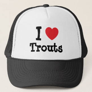 I love Trouts heart custom personalized Trucker Hat