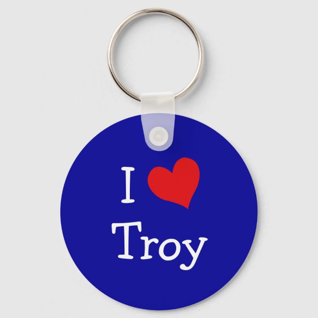 I Love Troy Keychain (Front)