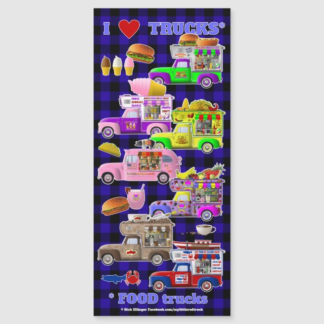 I Love Trucks (FOOD Trucks) magnet (Front)