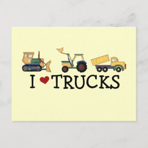 I Love Trucks T-shirts and Gifts Postcard