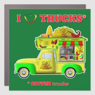 I Love Trucks (TACO Trucks) Car Magnet