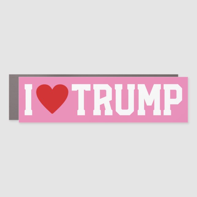 I Love Trump 2024 Bumper Car Magnet (Front)