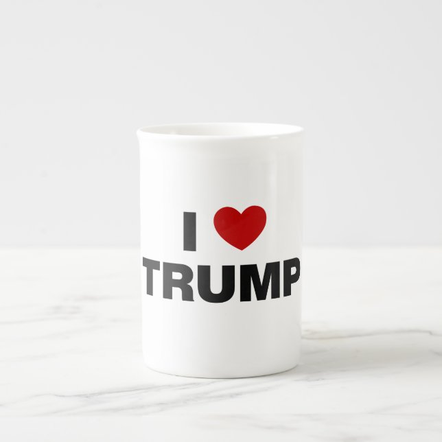 I Love Trump Bone China Mug (Front)