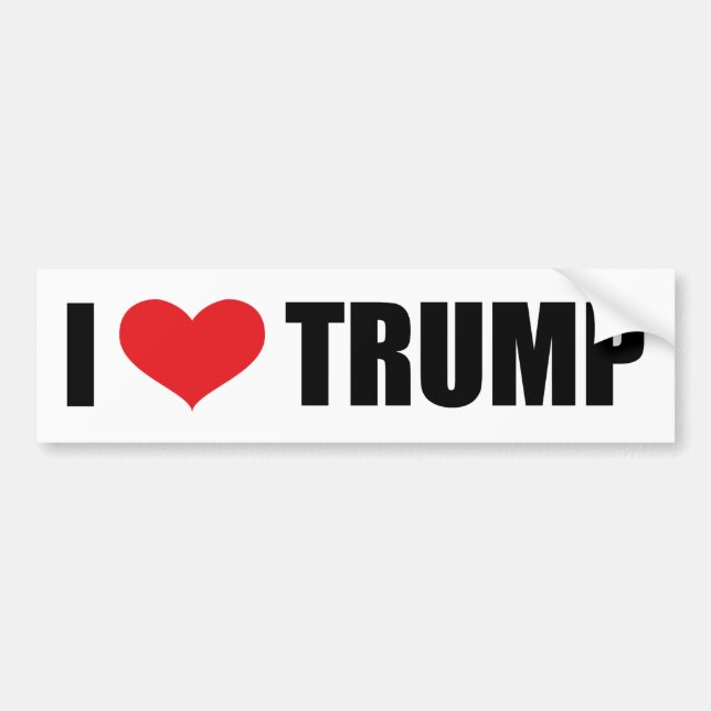 I Love Trump Bumper Sticker (Front)