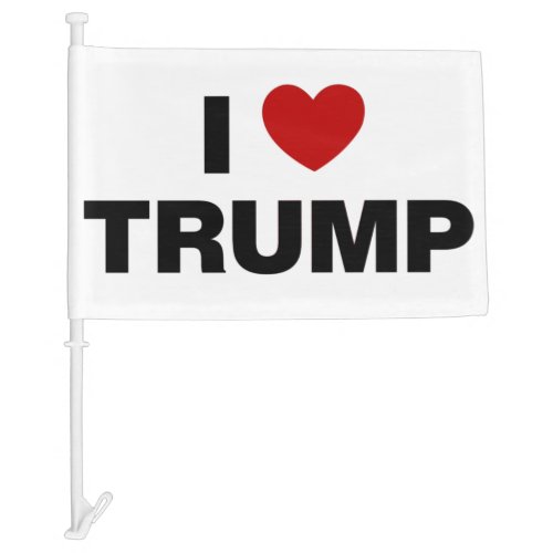 I Love Trump Car Flag