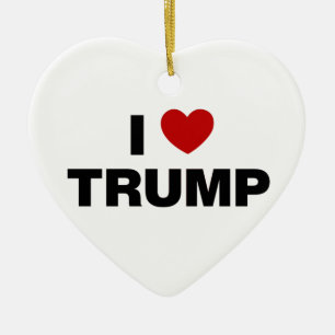 I Love Trump Ceramic Ornament