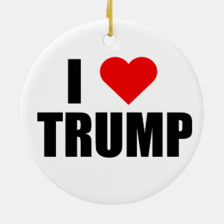 "I LOVE TRUMP" CERAMIC ORNAMENT