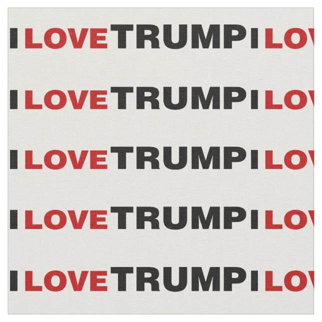 I Love Trump Fabric (Close Up)
