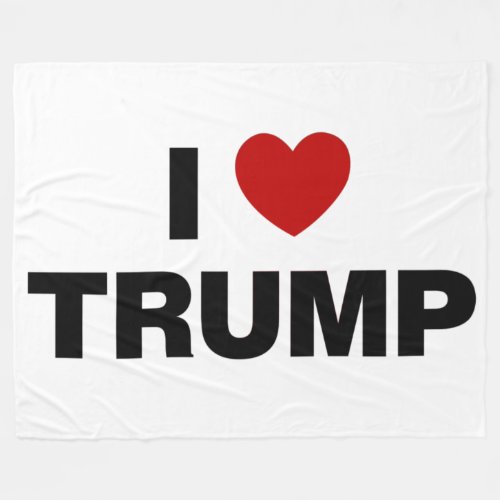 I Love Trump Fleece Blanket