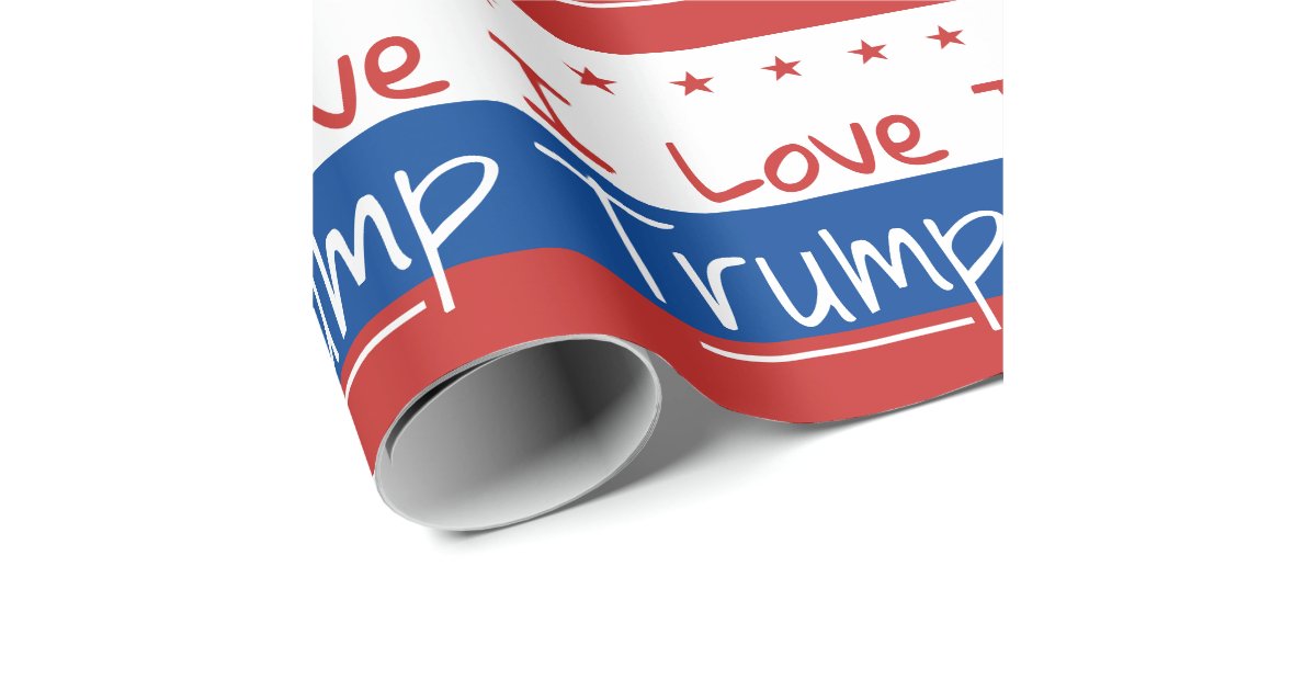 I Love Trump for President Wrapping Paper