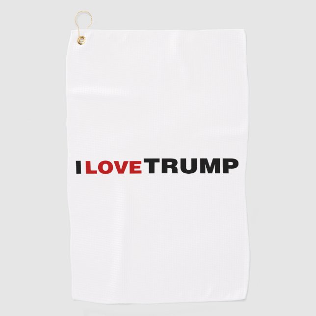 I Love Trump Golf Towel (Front)