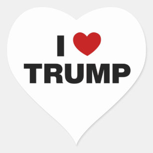 I Love Trump Heart Sticker
