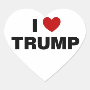 I Love Trump Heart Sticker