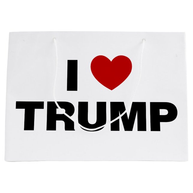 I Love Trump Large Gift Bag (Front)