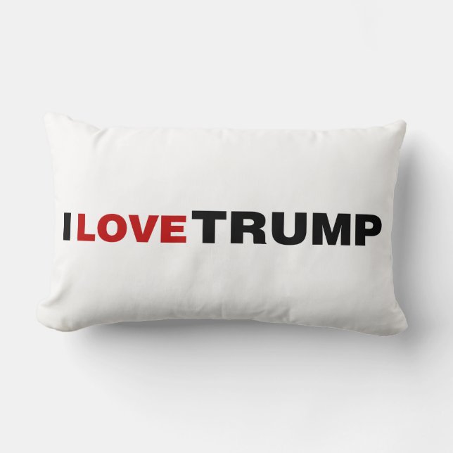 I Love Trump Lumbar Pillow (Front)