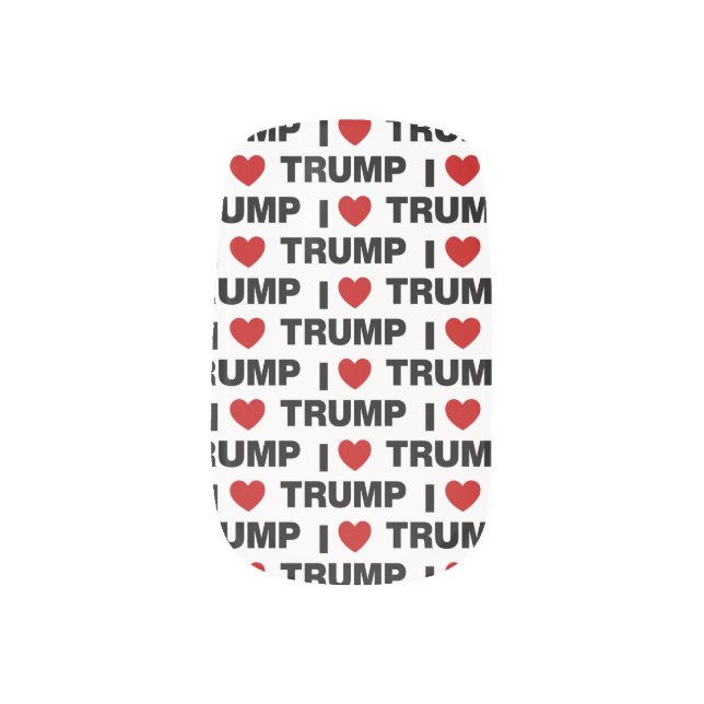 I Love Trump Minx Nail Art (Left Thumb)