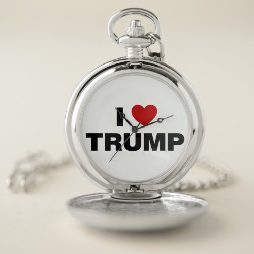 I Love Trump Pocket Watch