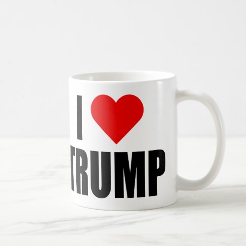 I LOVE TRUMP right_handed Coffee Mug