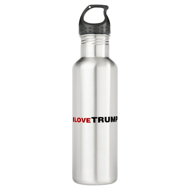 I Love Trump Stainless Steel Water Bottle (Front)