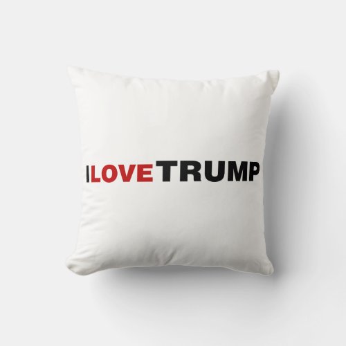 I Love Trump Throw Pillow